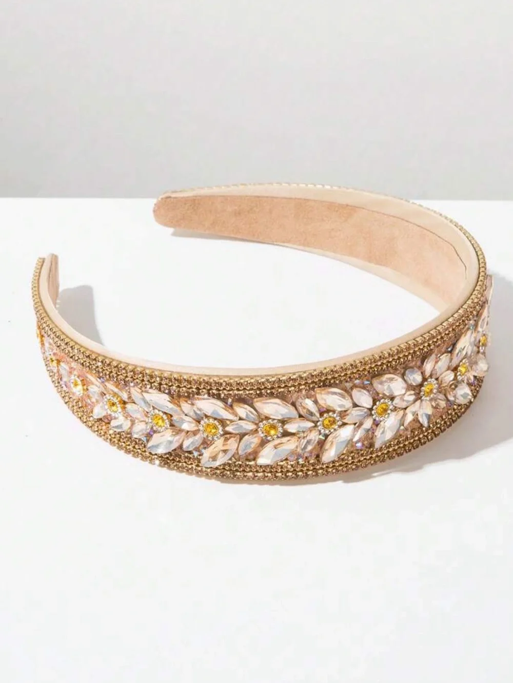 Embellished‎ gold Crystal Headband